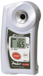 ATAGO PAL-H digitális refraktométer Brix érték (0, 0-93％, 0, 1%, 10-100°C között) mérésére, 100 mérés rögzítése, NFC adatátvitel (3870)