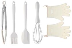 Cyrax Set 5 Ustensile de Bucatarie, 28 x 26 x 2 cm Alb Ivory (133120)