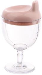Cyrax Pahar din Plastic Transparent cu Picior, Fara Maner Roz (129965) Pahar
