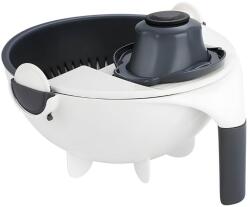 Cyrax Tocator Multifunctional, 22x22x12 cm Alb Negru (126432) Tocator