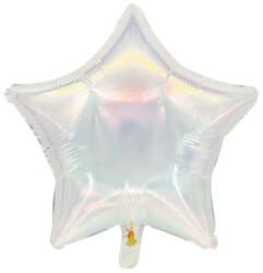 Balloons4party Balon folie stea holograma alba 45 cm