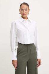 Patou pamut ing női, galléros, fehér, regular, BL0330017 - fehér 34