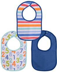 Lorelli Set 3 bavete, bumbac si peva, 30x19 cm, inchidere cu banda velcro, blue Bavata