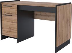 Mobikon Birou DTD stejar wotan negru Amoni 126x60x77 cm (0000400440)