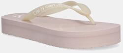 Calvin Klein Jeans flip-flop BEACH SANDAL FLATFORM TPU rózsaszín, női, platformos, YW0YW01830 - rózsaszín Női 41