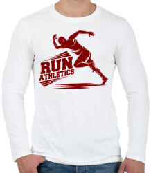 printfashion Futás - Férfi hosszú ujjú póló - Fehér (17530290)