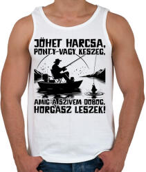 printfashion Horgász leszek - Férfi atléta - Fehér (17514616)