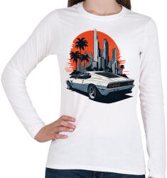 printfashion Sport autó - Női hosszú ujjú póló - Fehér (17518639)
