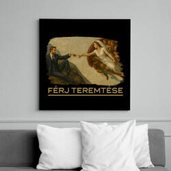 printfashion Férj teremtése - Vászonkép - Fekete (17473305)