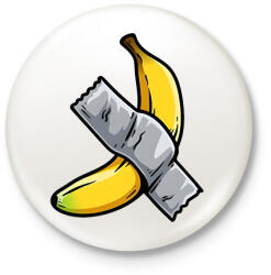 printfashion Banán művészet - Kitűző, hűtőmágnes - Fehér (17521244)