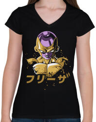printfashion Dragon ball dermesztő - Női V-nyakú póló - Fekete (17517733)