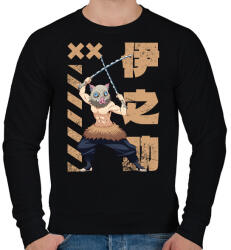 printfashion demon slayer Inosuke - Férfi pulóver - Fekete (17406886)