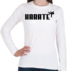 printfashion KARATE - Női hosszú ujjú póló - Fehér (17500387)