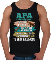 printfashion Apa dinós - Férfi atléta - Fekete (17508413)