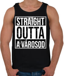 printfashion STRAIGHT OUTTA VÁROSOD - Férfi atléta - Fekete (17498513)