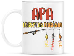 printfashion Apa legszebb fogásai egyedi nevekkel - Bögre - Fehér (17506121)
