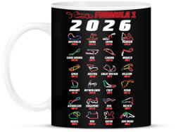 printfashion F1 2026 versenynaptár - Bögre - Fekete (17520774)
