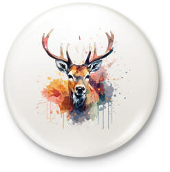 printfashion Szarvas - Kitűző, hűtőmágnes - Fehér (17520344)