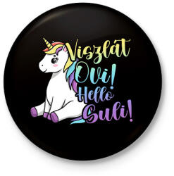 printfashion Viszlát ovi hello suli - Kitűző, hűtőmágnes - Fekete (17487693)