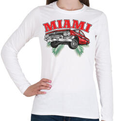 printfashion Miami lowrider - Női hosszú ujjú póló - Fehér (17494087)