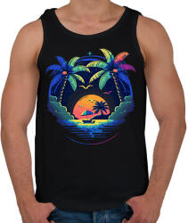 printfashion Nyári hangulat - Férfi atléta - Fekete (17502563)