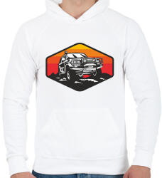printfashion offroad - Férfi kapucnis pulóver - Fehér (17527605)