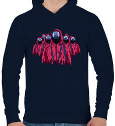 printfashion squid_game - Férfi kapucnis pulóver - Sötétkék (17524007)