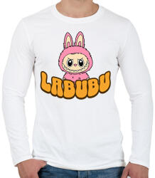 printfashion Labubu - Férfi hosszú ujjú póló - Fehér (17510244)