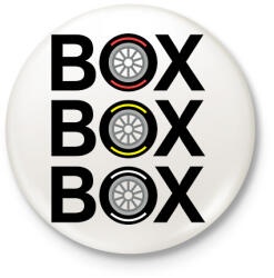 printfashion box box box - Kitűző, hűtőmágnes - Fehér (17497592)