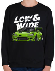 printfashion Low & Wide - Gyerek pulóver - Fekete (17519573)