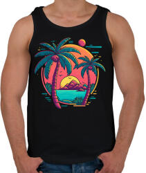 printfashion Nyári hangulat - Férfi atléta - Fekete (17507063)