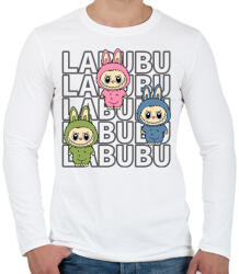 printfashion Labubu - Férfi hosszú ujjú póló - Fehér (17528940)