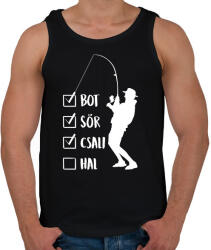 printfashion Hétvégi horgászat - Férfi atléta - Fekete (17515067)