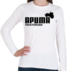 printfashion Apuma traktorozik - Női hosszú ujjú póló - Fehér (17516491)