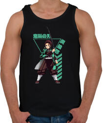 printfashion Demon Slayer Tanjirou - Férfi atléta - Fekete (17405953)