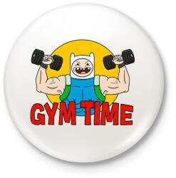 printfashion Gym Time - Kitűző, hűtőmágnes - Fehér (17495342)