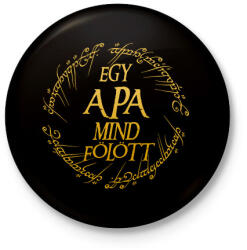 printfashion Egy apa mind fölött - Kitűző, hűtőmágnes - Fekete (17504324)