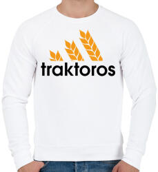 printfashion Traktoros márkaparódia - Férfi pulóver - Fehér (17515999)