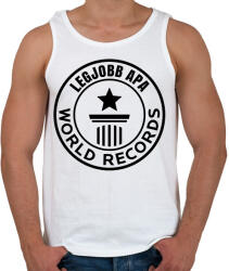 printfashion legjobb apa világrekord fekete - Férfi atléta - Fehér (17504362)