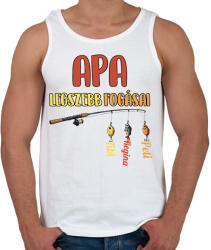 printfashion Apa legszebb fogásai egyedi nevekkel - Férfi atléta - Fehér (17505712)