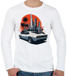 printfashion Sport autó - Férfi hosszú ujjú póló - Fehér (17518590)