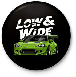 printfashion Low & Wide - Kitűző, hűtőmágnes - Fekete (17519895)