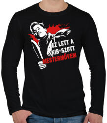 printfashion Ez lett a kib*aszott mesterművem - Férfi hosszú ujjú póló - Fekete (17499889)