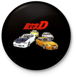 printfashion Initial D - Kitűző, hűtőmágnes - Fekete (17410883)