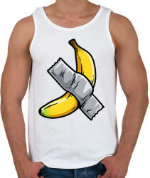 printfashion Banán művészet - Férfi atléta - Fehér (17520814)