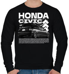 printfashion Honda civic - Férfi pulóver - Fekete (17492246)