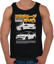 printfashion Mitsubishi evo - Férfi atléta - Fekete (17491763)