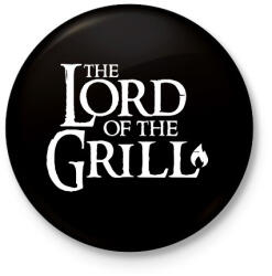 printfashion Lord of the grill fehér - Kitűző, hűtőmágnes - Fekete (17511099)