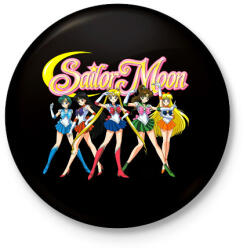 printfashion Sailor Moon - Kitűző, hűtőmágnes - Fekete (17405933)