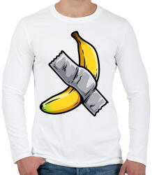 printfashion Banán művészet - Férfi hosszú ujjú póló - Fehér (17520840)